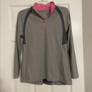 Women’s Champion Long Sleeve Workout Top Size Small Gray and Pink